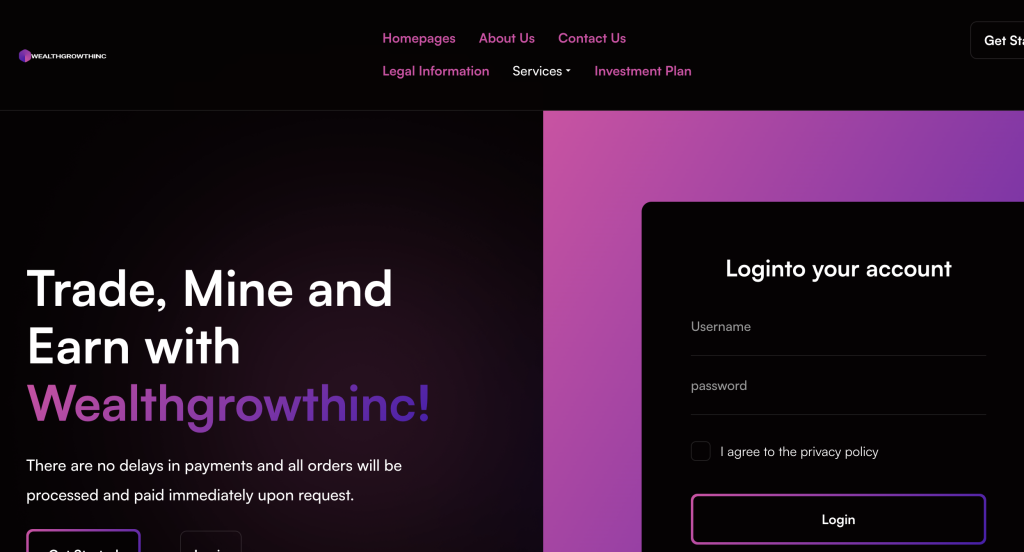 Wealthgrowthinc.ltd Scam Review